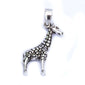 Solid Giraffe .925 Sterling Silver Pendant 1.25" long