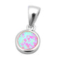 Bezel Pink Opal .925 Sterling Silver Pendant