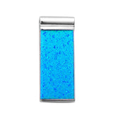Blue Opal .925 Sterling Silver Pendant