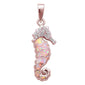 Sonara Jewelry-Rose Gold Plated CZ Seahorse .925 Sterling Silver Pendant