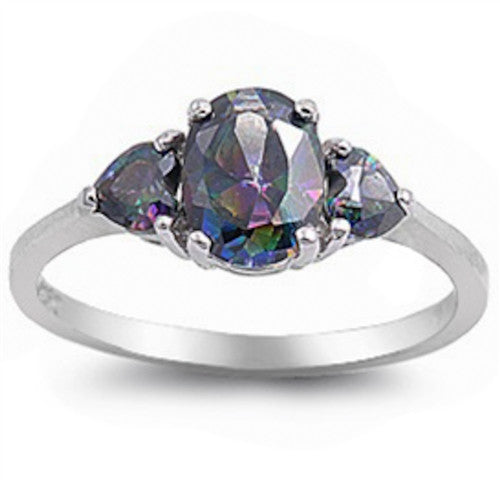 BEST SELLER! RAINBOW TOPAZ .925 Sterling Silver Ring Size 6