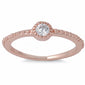 ROSE GOLD WHITE CZ FASHION .925 Sterling Silver Ring Sizes 4-9