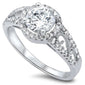 3CT Fine Cz Fashion Engagement .925 Sterling Silver Ring Sizes 5-10