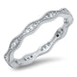 New Eternity Band Cz .925 Sterling Silver Ring Sizes 4-10