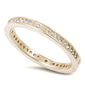 <span>CLOSEOUT! </span>New Design Yellow Gold Plated Cubic Zirconia Eternity Band .925 Sterling Silver Ring Sizes 4-6 , 8-10