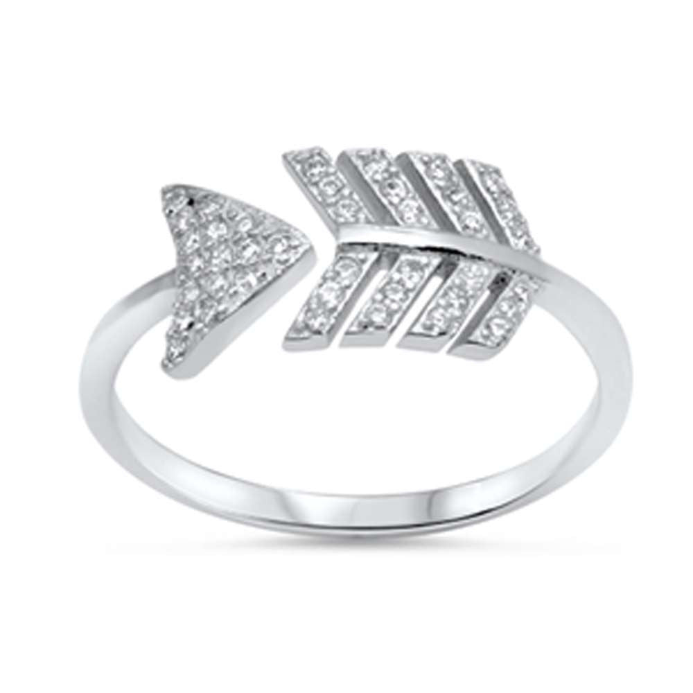  Arrow Cubic Zirconia  .925 Sterling Silver Ring