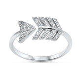  Arrow Cubic Zirconia  .925 Sterling Silver Ring