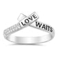 <span>CLOSEOUT! </span>Love Waits Promise Band Purity .925 Sterling Silver Ring Sizes 5, 9