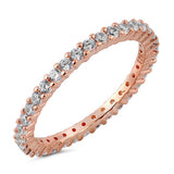 <span>CLOSEOUT! </span>Stackable ETERNITY Rose Gold 925 Sterling Silver Ring