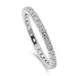 Cubic Zirconia Stackable Eternity Anniversary Band .925 Sterling Silver Ring