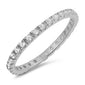 <span>CLOSEOUT! </span>Cubic Zirconia Eternity Band .925 Sterling Silver Ring