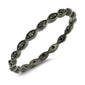 Black Plated Black Cz Eternity Band .925 Sterling Silver Sizes 3-12