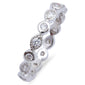 .925 Sterling Silver 1ct Round Cz Band Ring Sizes 5-9