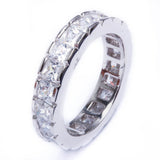 2Ct Princess Cut Cz Band .925 Sterling Silver Ring