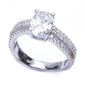 1.5Ct Oval Cut Cz Fashion Engagement .925 Sterling Silver Ring Sizes 5-9