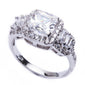2ct Princess & Radiant Cut CZ Engagement .925 Sterling Silver Ring Sizes 6-9