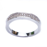 .50ct Pave Set Cz Engagemend Band .925 Sterling Silver Ring Sizes 5-9