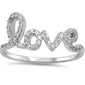 Cz Love Fashion .925 Sterling Silver Ring Sizes 4-10