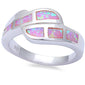 Pink Opal Fashion .925 Sterling Silver Ring Sizes 6-9