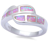 Pink Opal Fashion .925 Sterling Silver Ring