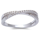  New Style Cubic Zirconia Infinity .925 Sterling Silver Ring