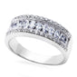 Round & Marquise Cz Wedding Fashion Band .925 Sterling Silver Ring Sizes 5-10