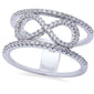 Cz Infinity Band .925 Sterling Silver Ring Sizes 6-10