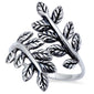 Solid Leaves .925 Sterling Silver Ring Sizes 6-9