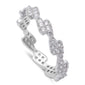 New Design Micro Pave Cz Band .925 Sterling Silver Ring Sizes 5-9
