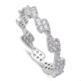 New Design Micro Pave Cz Band .925 Sterling Silver Ring