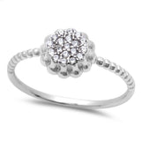 New Gift Micro Pave Cz .925 Sterling Silver Ring