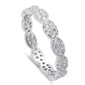Ladies Micro Pave Cz Eternity Style Band .925 Sterling Silver Ring Sizes 5-9