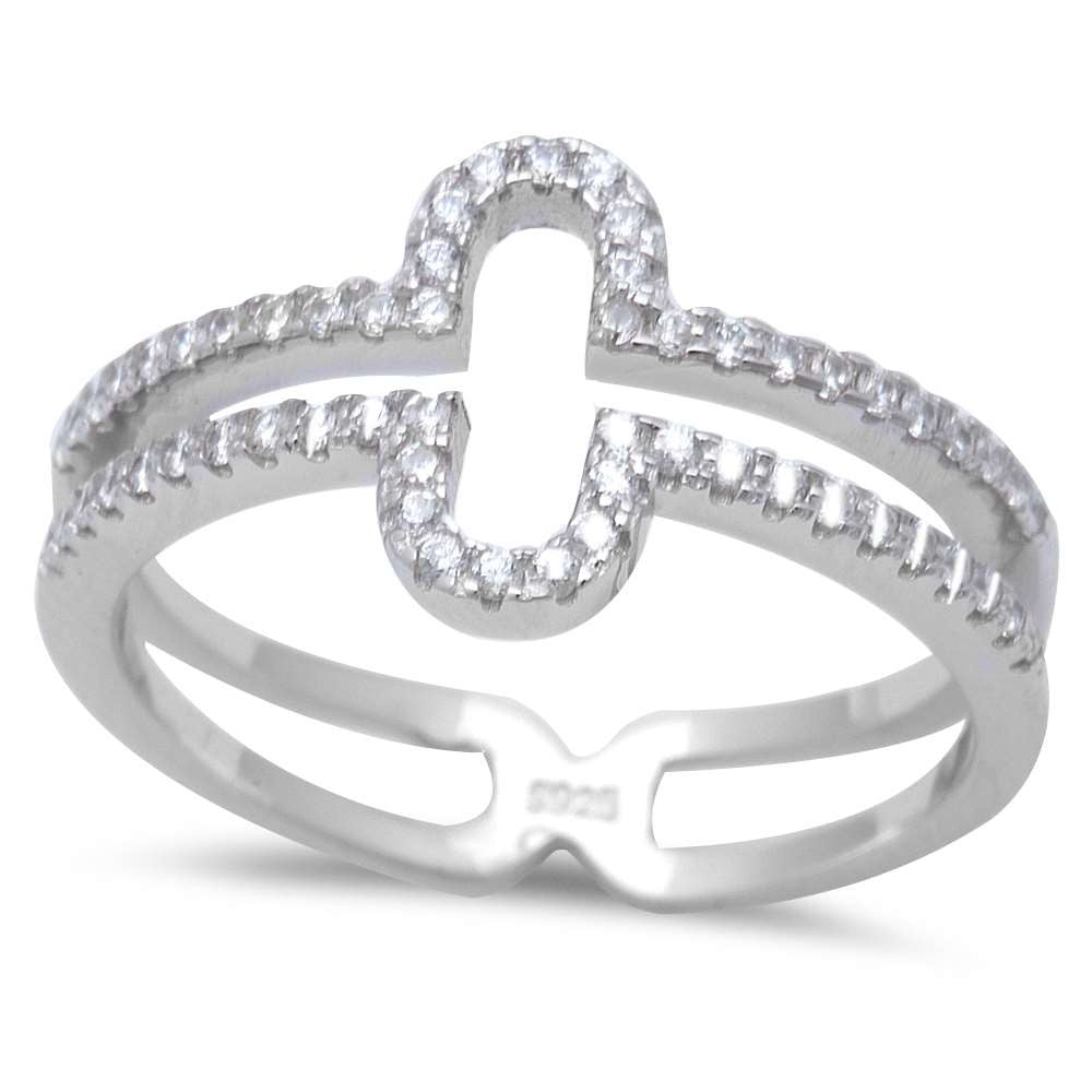 New Design Cz Fashion .925 Sterling Silver Ring Sizes 5-9