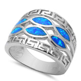 Blue Opal .925 Sterling Silver Ring