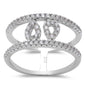 New Pear Shape Cubic Zirconia Fashion Band .925 Sterling Silver Ring Size 6-9