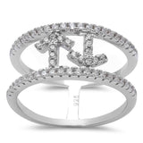  Cubic Zirconia Arrow Fashion Band .925 Sterling Silver Ring