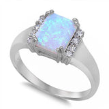 <span>CLOSEOUT!</span>White Australian Fire Opal & Cz Size 5