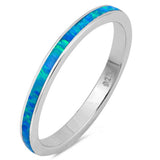 Anillo de plata de ley .925 con ópalo azul