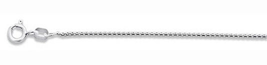 019-1MM Round Box Chain .925  Solid Sterling Silver Sizes 16-24" NEW