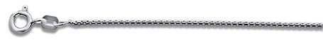 015-.9MM Rhodium Plated Round Box Chain .925  Solid Sterling Silver Available in 16"- 20" inches NEW