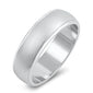 <span>CLOSEOUT!</span>  Men's Brushed Finish Wedding Band .925 Sterling Silver Ring Sizes 10-11