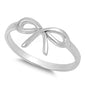 Cute Infinity Bow Tie .925 Solid Sterling Silver Ring Sizes 4-9
