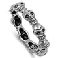 Solid Skull Band Style .925 Sterling Silver Ring Sizes 5-13