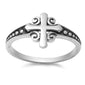 Plain Cross Design .925 Sterling Silver Ring Sizes 4-10