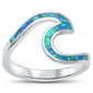 Sonara Jewelry-Wave Ocean Beach Blue Opal .925 Sterling Silver Ring sizes 4-10
