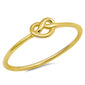 <span>CLOSEOUT!</span>Yellow Gold Plated Love Knot Heart .925 Sterling Silver Ring Sizes 4,11