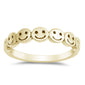 Yellow Gold Plated Smiley Faces .925 Sterling Silver Ring Sizes 4-10