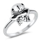 <span>CLOSEOUT!</span>"Peeping Frog" .925 Sterling Silver Ring