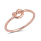 <span>CLOSEOUT!</span>Infinity Heart Knot Rose Gold .925 Sterling Silver Ring Sizes 2-13