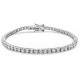 Round Cubic Zirconia .925 Sterling Silver Bracelet
